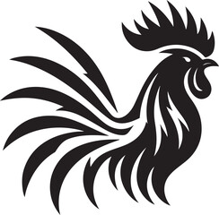 Rooster Jagged Spikes Logo Vector