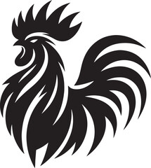Rooster Jagged Spikes Logo Vector