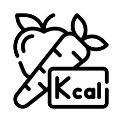 calorie line icon