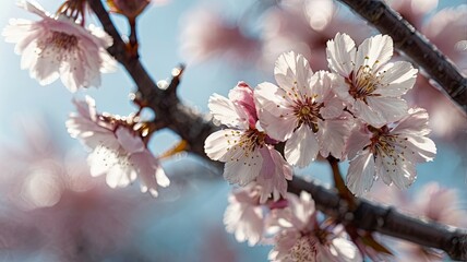 Unusual, vibrant, and colorful spring landscape in macro photography with natural details, textures, and hues. Perfect as a background, backdrop, or decorative base.