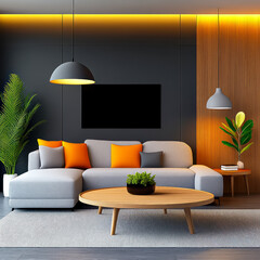 [Modern Living Room Design Ideas] Modern Minimalist Living Room with TV Console Table