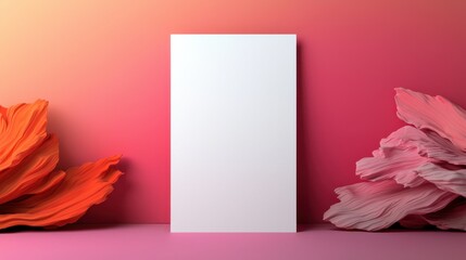 Minimalist White Paper Board Stand Out on Clean Background for Use
