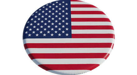 Isolated American Flag Button