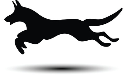 black silhouette of a dog