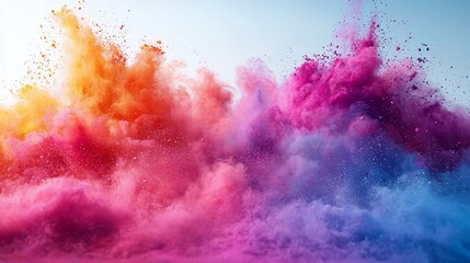 Fototapeta premium Vibrant color explosion in the air