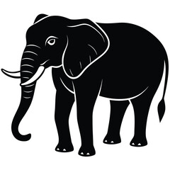 Fototapeta premium elephant isolated on white background vector illustration