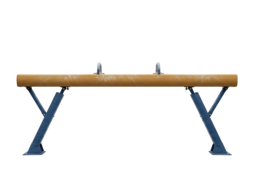 Gymnastics balance beam on a plain background, perfect for sports-related content