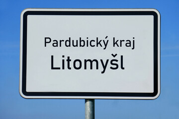 Ortsschild Pardubický kraj Litomyšl