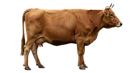 Isolated brown cow