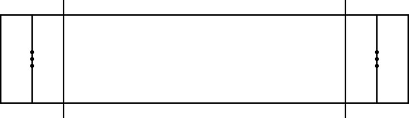 Clean Cricket pitch Outline &ndash; Empty Field for Planning or Coaching