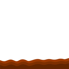 Brown Banner Page Edge Shape