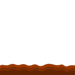 Brown Banner Page Edge Shape
