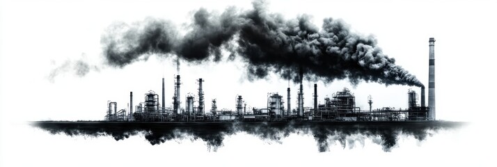 Fototapeta premium Air pollution impact on environment.