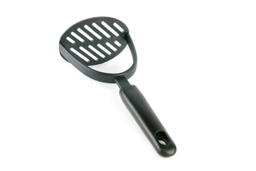 Kitchen potato masher isolated on white.