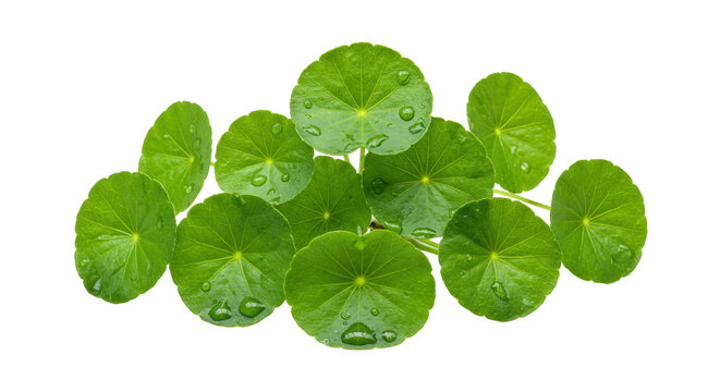 Isolated Gotu Kola Leaves
