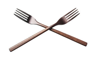 Chopsticks Crossing Fork and Knife in Artistic Composition Isolated on transparent background.