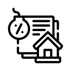 mortgage line icon