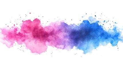 Fototapeta premium Abstract watercolor wash in pink, purple, and blue.