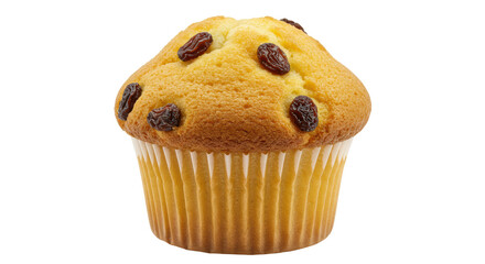 Isolated Raisin Muffin