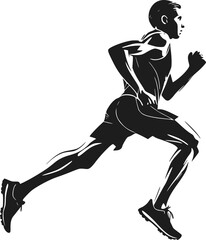 Design of athlete man running