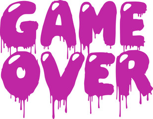 Design of original game over message
