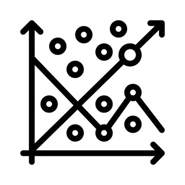 scatter plot line icon