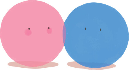 Two layers pink and blue