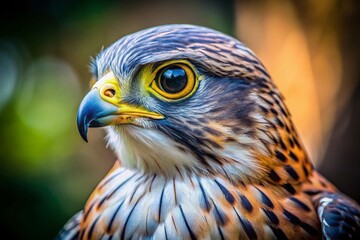 Naklejka premium Intricate Gaze A Macro CloseUp of a Raptors Eye Unveiling Natures Precision
