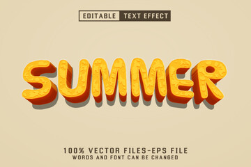 Hello Summer 3d Text - Editable Text Effect