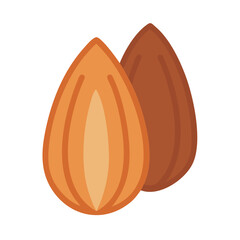  Almond Nut Icon with Simple Design