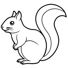 Continuous Line Squirrel Illustration