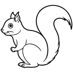 Continuous Line Squirrel Illustration