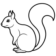 Continuous Line Squirrel Illustration