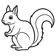 Continuous Line Squirrel Illustration