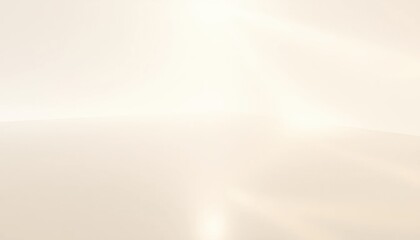 Abstract Light Refraction Creamy White Surface with Glowing Rays