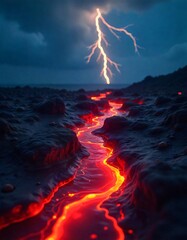 lightning in the lava