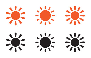 Set of sun icons vector illustration eps 10
