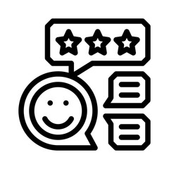 happy face line icon