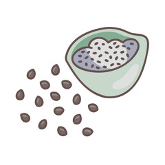  Stylized Chia Seed Graphic Illustration