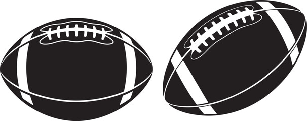 Obraz premium Silhouette vector of an American football illustration symbolizing sports, athletics, and team competition