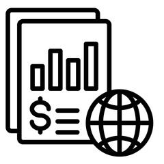 Economic Report  Icon Element For Design	