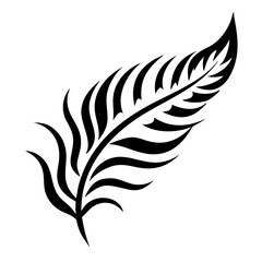 Obraz premium Fern leaf swirl silhouette