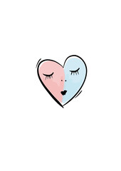 Half heart together is full heart