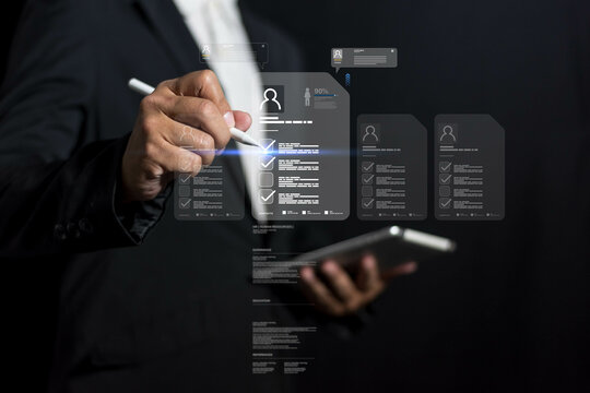 Client evaluates service quality by marking checklist document, submitting questionnaire form, providing choice-based feedback, and participating in structured business survey.