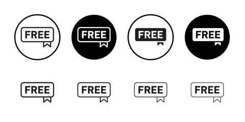 Fototapeta premium Free label icon vector logo set collection for web app ui