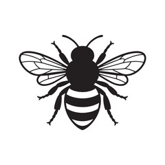Bee icon on white background illustration eps 10
