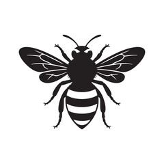 Bee icon on white background illustration eps 10