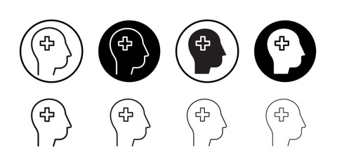 Mental health icon (2) vector logo set collection for web app ui