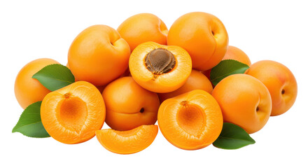 Isolated Pile of Apricots