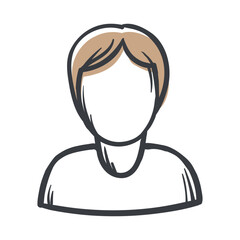 Boy. Person. Avatar. Vector Hand Drawn Illustration Isolated on White Background for Icon, Sticker, Print